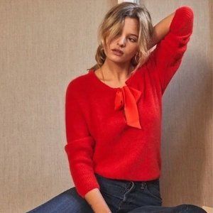 Sezane small red cooper sweater jumper